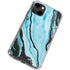Aqua Blue Marble Ink iPhone 14 Clear Case