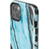 Aqua Blue Marble Ink iPhone 15 Plus Impact Case