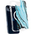 Aqua Blue Marble Ink iPhone 15 Plus MagSafe Case