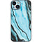 Aqua Blue Marble Ink iPhone 14 Plus Skin