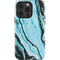 Aqua Blue Marble Ink iPhone 14 Pro Impact Case