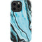 Aqua Blue Marble Ink iPhone 14 Pro Max Impact Case