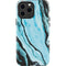 Aqua Blue Marble Ink iPhone 15 Pro Max Impact Case