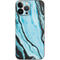 Aqua Blue Marble Ink iPhone 14 Pro Max Skin