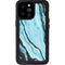 Aqua Blue Marble Ink iPhone 14 Pro Max Waterproof Case