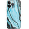 Aqua Blue Marble Ink iPhone 14 Pro Skin