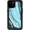 Aqua Blue Marble Ink iPhone 15 Plus Waterproof Case