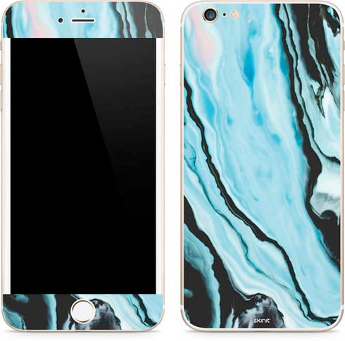 Aqua Blue Marble Ink iPhone 6/6s Plus Skin