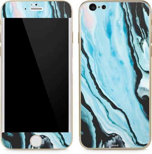 Aqua Blue Marble Ink iPhone 6/6s Skin