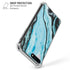 Aqua Blue Marble Ink iPhone 7/8 Plus Clear Case