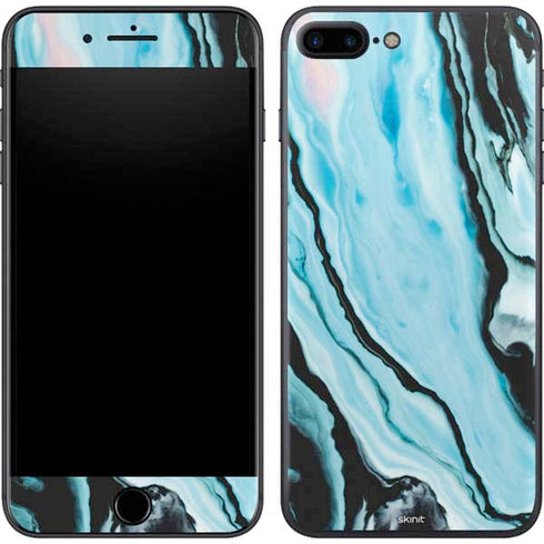 Aqua Blue Marble Ink iPhone 7 Plus Skin
