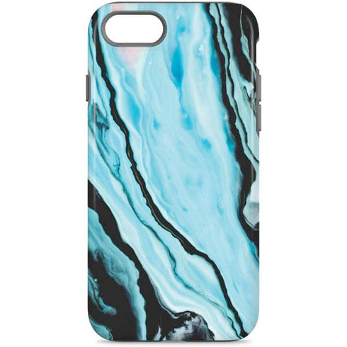 Aqua Blue Marble Ink iPhone 7 Pro Case