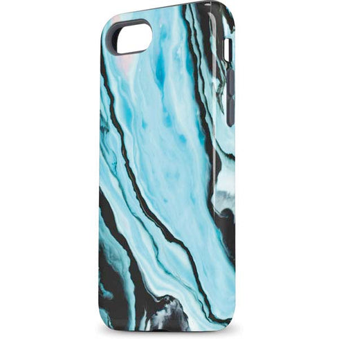 Aqua Blue Marble Ink iPhone 8 Pro Case