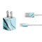 Aqua Blue Marble Ink iPhone Charger (5W USB) Skin