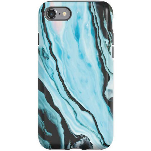 Aqua Blue Marble Ink iPhone SE (2nd & 3rd Gen) Pro Case