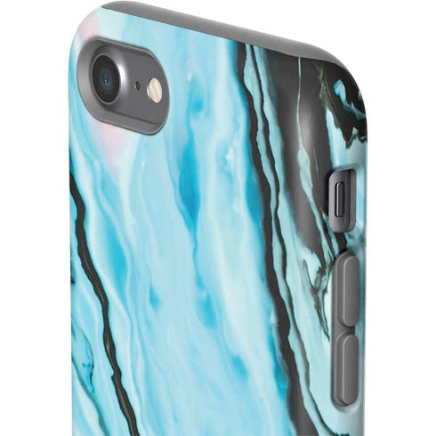 Aqua Blue Marble Ink iPhone SE (2nd & 3rd Gen) Pro Case