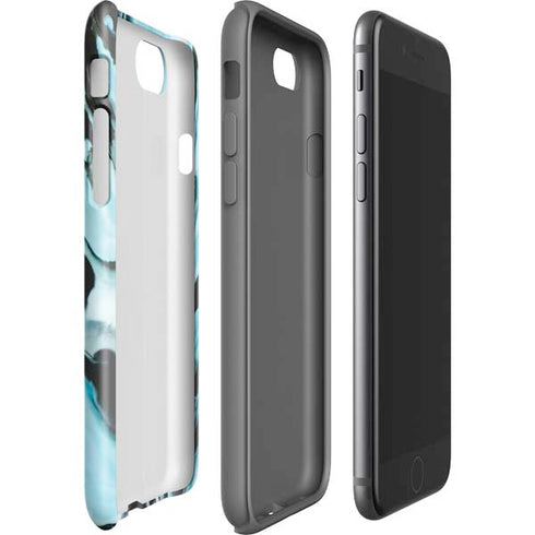 Aqua Blue Marble Ink iPhone SE (2nd & 3rd Gen) Pro Case