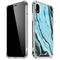 Aqua Blue Marble Ink iPhone XR Clear Case