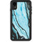Aqua Blue Marble Ink iPhone XR Waterproof Case