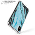 Aqua Blue Marble Ink iPhone XS Max Clear Case