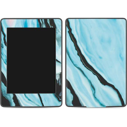 Aqua Blue Marble Ink Amazon Kindle Skin