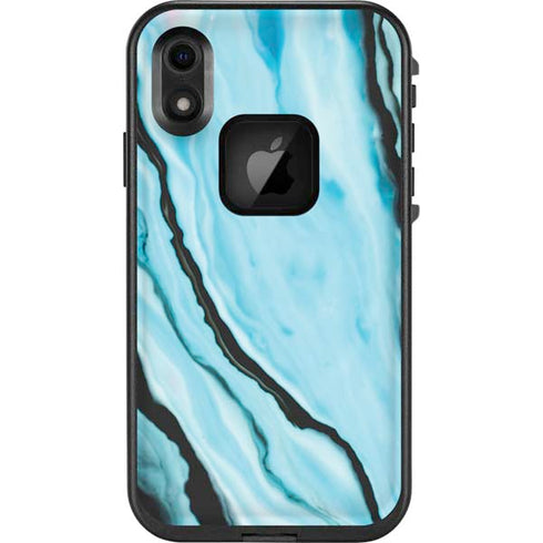 Aqua Blue Marble Ink LifeProof Fre iPhone Skin