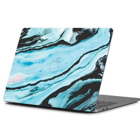 Aqua Blue Marble Ink Apple MacBook Pro 13-inch Skin