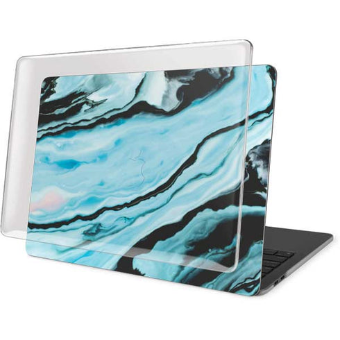 Aqua Blue Marble Ink MacBook Pro 13in (2020) Case plus Skin