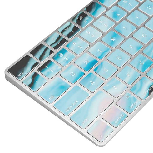 Aqua Blue Marble Ink Magic Keyboard Skin