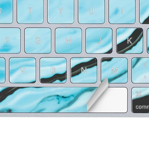 Aqua Blue Marble Ink Magic Keyboard Skin