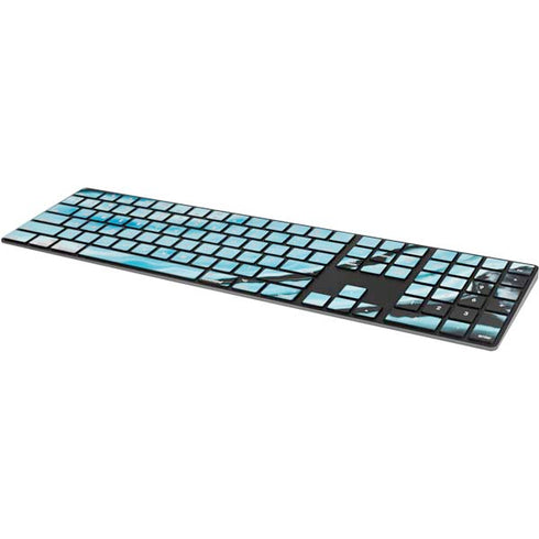 Aqua Blue Marble Ink Magic Keyboard with Numeric Keypad Skin