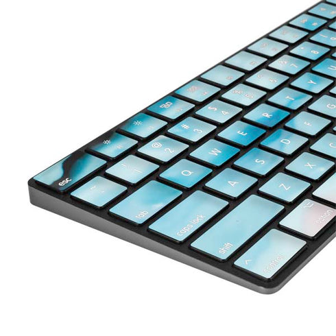 Aqua Blue Marble Ink Magic Keyboard with Numeric Keypad Skin