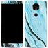 Aqua Blue Marble Ink Moto E5 Plus Skin
