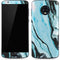 Aqua Blue Marble Ink Moto G6 Skin