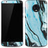 Aqua Blue Marble Ink Moto G6 Skin