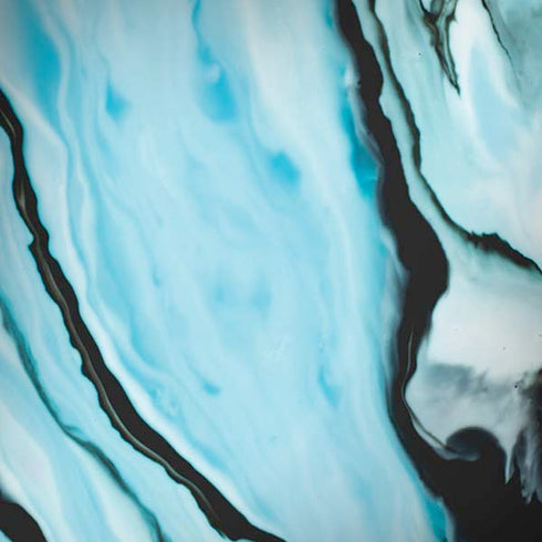 Aqua Blue Marble Ink Moto G6 Skin