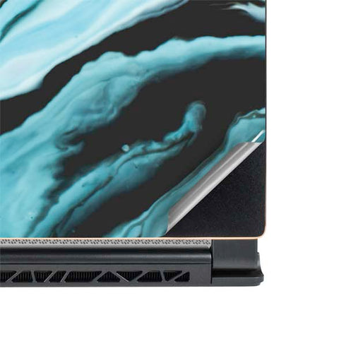 Aqua Blue Marble Ink MSI GS65 Stealth Laptop Skin