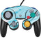 Aqua Blue Marble Ink Nintendo GameCube Controller Skin
