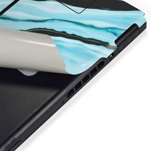 Aqua Blue Marble Ink Nintendo Switch Bundle Skin