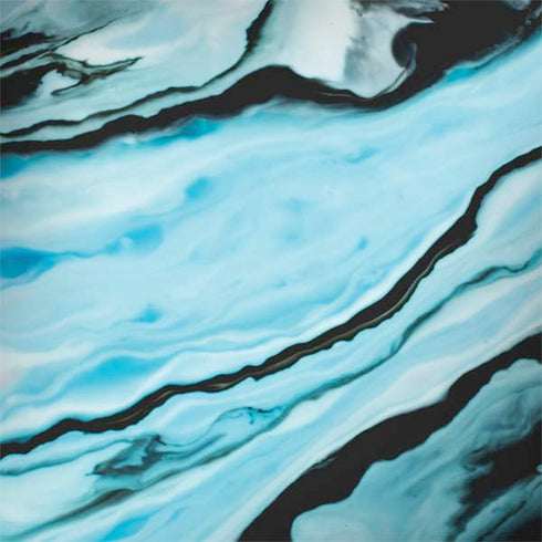 Aqua Blue Marble Ink Notebook 9 Pro 13in (2017) Skin