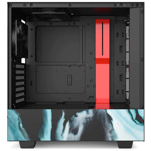 Aqua Blue Marble Ink NZXT H510 Compact ATX Mid-Tower Case Skin