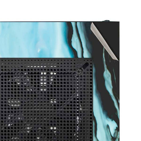 Aqua Blue Marble Ink NZXT H510 Compact ATX Mid-Tower Case Skin