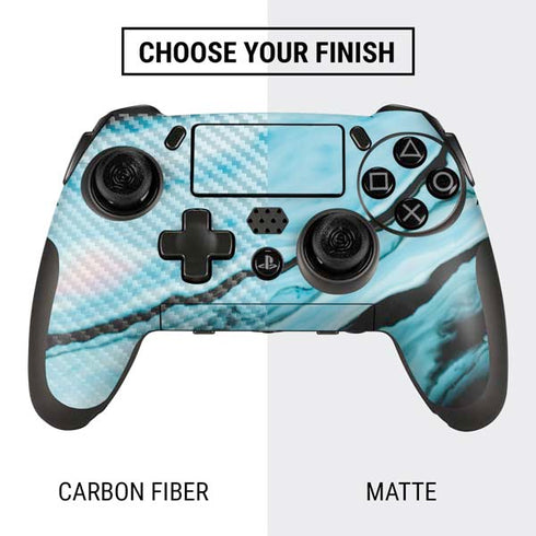 Aqua Blue Marble Ink PlayStation Scuf Vantage 2 Controller Skin
