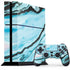Aqua Blue Marble Ink PS4 Console and Controller Bundle Skin
