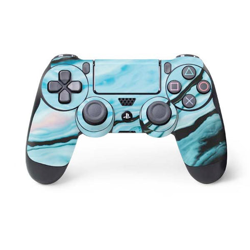 Aqua Blue Marble Ink PS4 Controller Skin