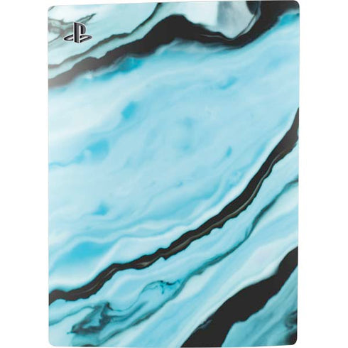 Aqua Blue Marble Ink PS5 Bundle Skin