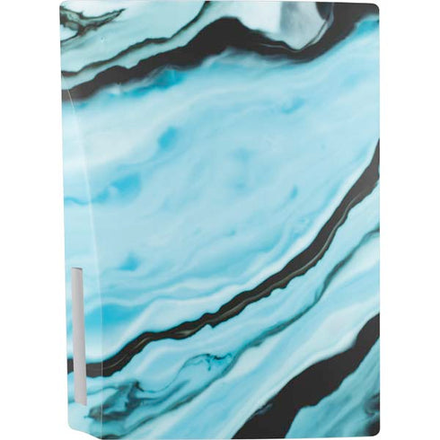 Aqua Blue Marble Ink PS5 Bundle Skin
