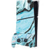Aqua Blue Marble Ink PS5 Slim Digital Edition Console Skin