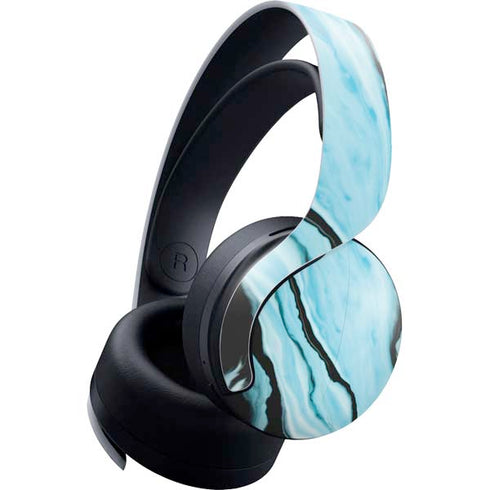 Aqua Blue Marble Ink PULSE 3D Wireless Headset for PS5 Skin