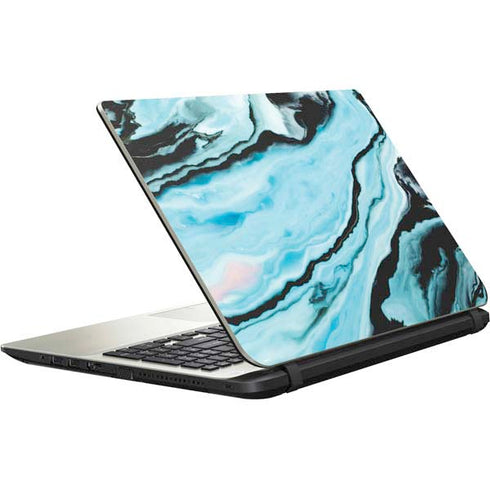 Aqua Blue Marble Ink Satellite L50-B / S50-B Skin